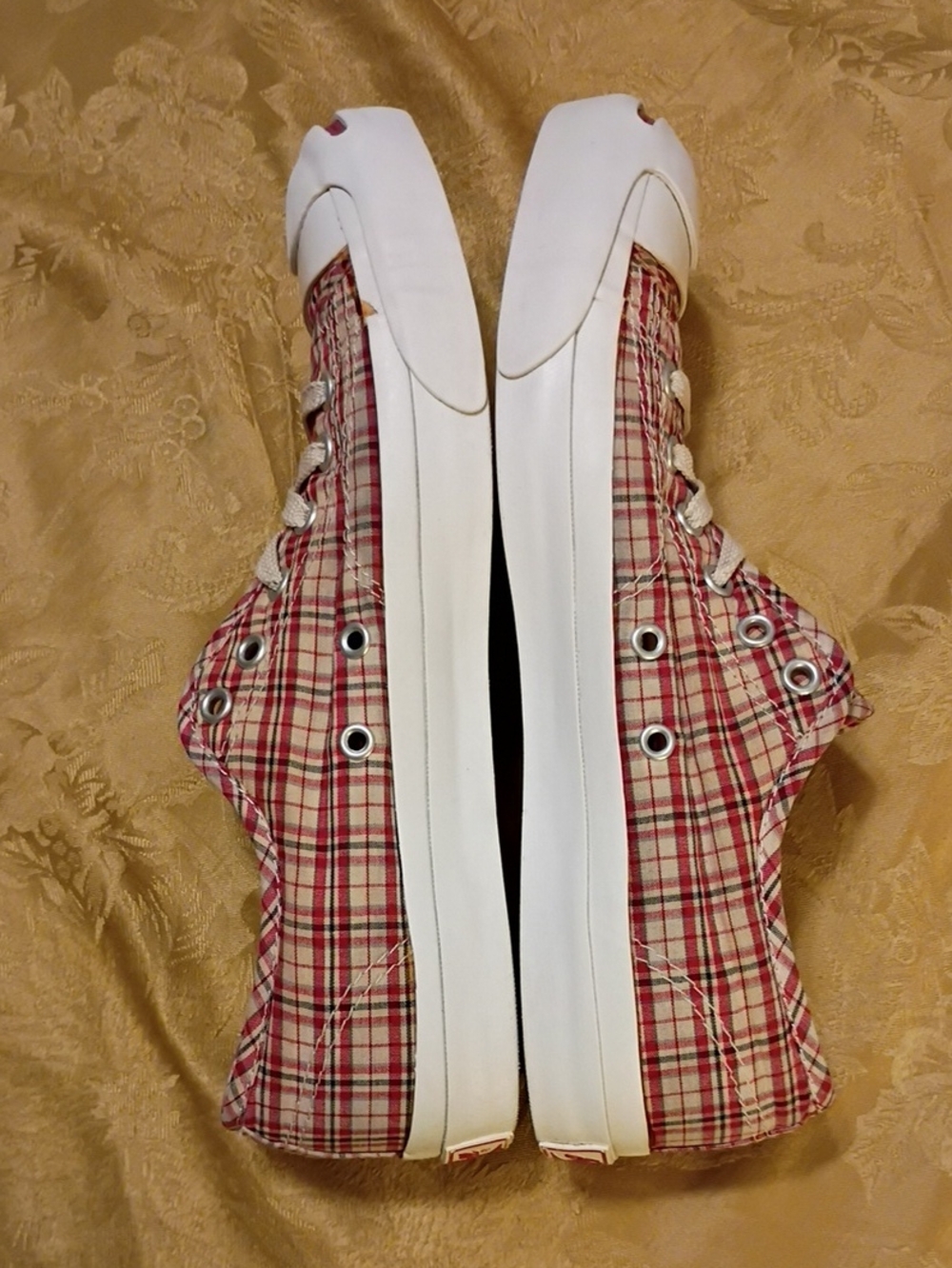 CONVERSE Jack Purcell Red, Blue Low-Top Canvas Sneaker Women's 9.0 Men's 7.5 - Picture 8 of 11